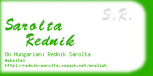 sarolta rednik business card